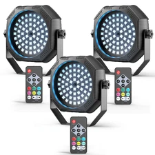 90W 60 LED Rechargeable Stage Par Lights RGB Battery Powered Party Lights DMX