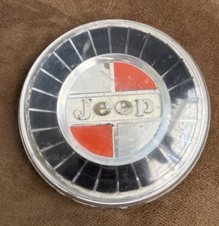 Vintage Jeep Steering Wheel Horn Center Button