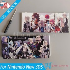 Black Front  Back Cover Housing Shell Case Faceplate For Nintendo New 3DS