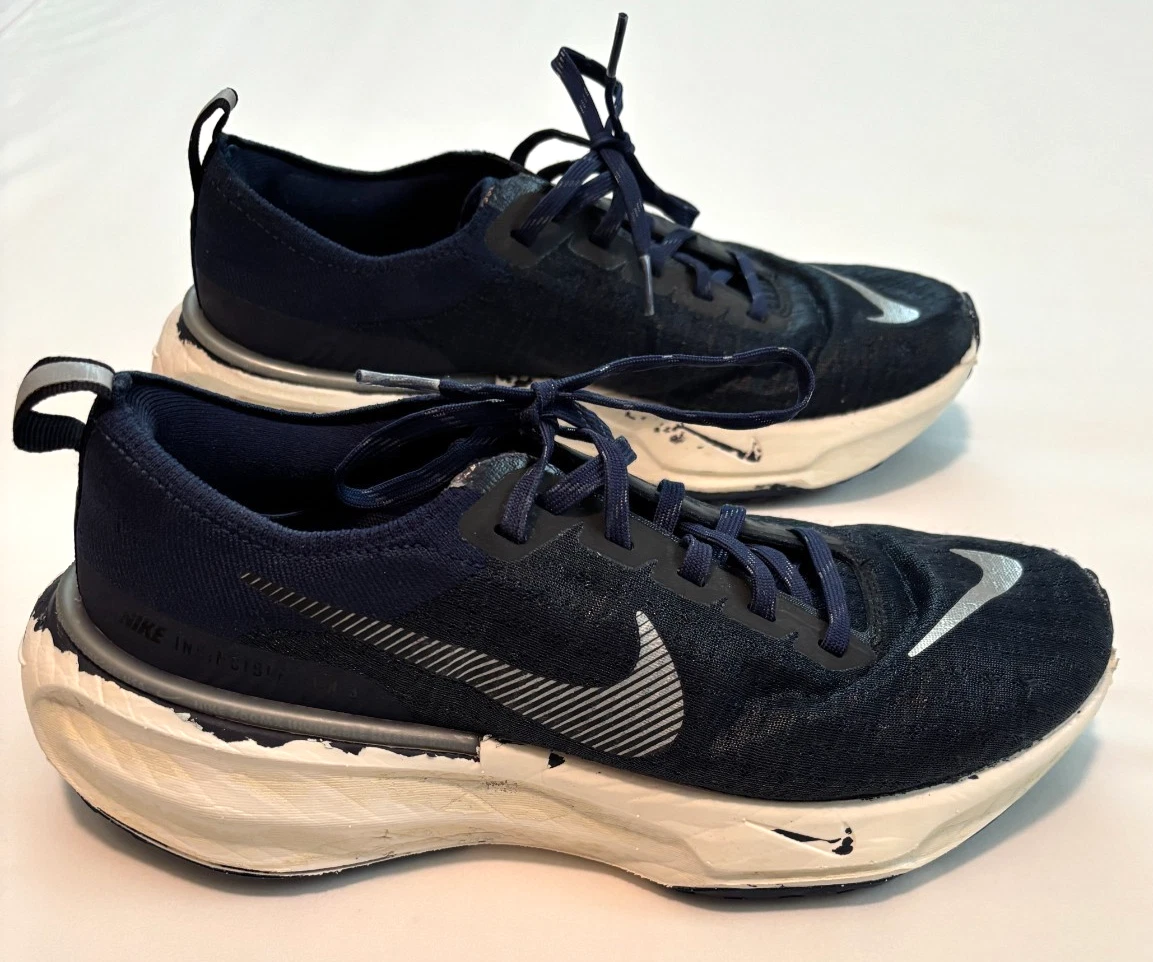Nike ZoomX Invincible Run FK 3 Men's Size 9.5 Navy Metallic Silver