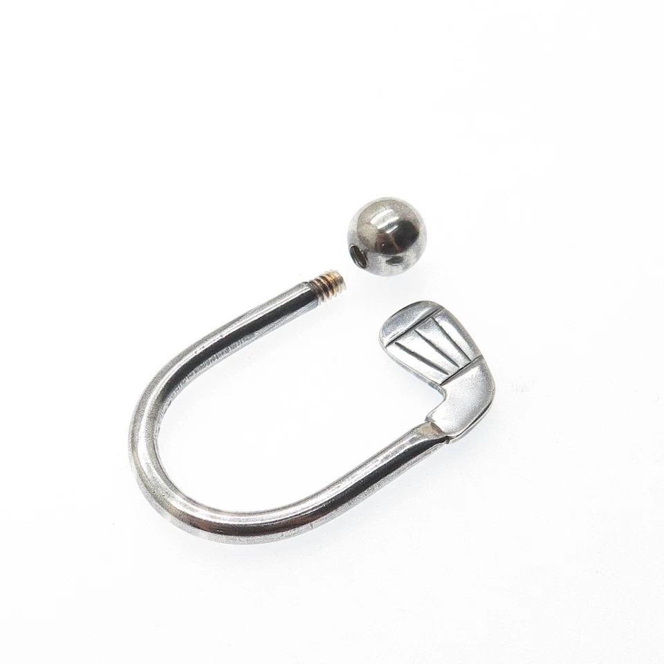 Llavero de plata esterlina 925 vintage de bola de tornillo para club de golf de México Foto 2 de 4