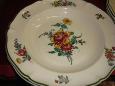 7 ASSIETTES creuses VILLEROY ET BOCH anciennes modèle METTLACH 1562 3 MOTIFS