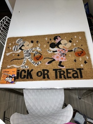RARE! BRAND NEW Disney Mickey Mouse Mummy Halloween Door Mat 18x30 Outdoor Rug