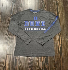 Colosseum Duke Blue Devils Shirt Men’s Medium Gray Cotton Polyester 