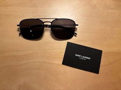 YSL Saint Laurent Paris Sonnenbrille YS000490 in Schwarz inkl. Etui