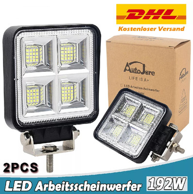 2X 192W 12V 24V Auto Strahler Traktor Scheinwerfer LED Arbeitsscheinwerfer KFZ