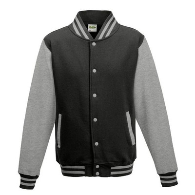 JUST HOODS Varsity Jacket Herren feuerrot/weiß Größe S