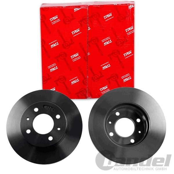 2X TRW Bremsscheiben 241Mm BelÜFtet Vorne Passend FÜR Hyundai Accent | DF4496-image