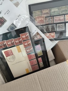 From Estate Small Box Of Stamps From Around The World Wonder Box.