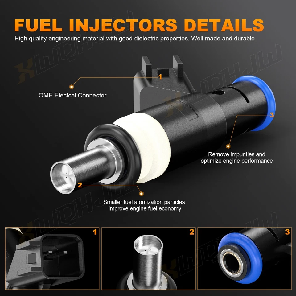 X4 04891577AC NUEVOS inyectores de combustible para Jeep Compass 2007-2017 2,0 L I4 FT1058 Foto 2 de 4