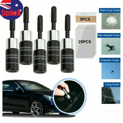 5-Pack Auto Glass Nano Repair Fluid Car Windshield Resin Crack Tool Kit US Ship