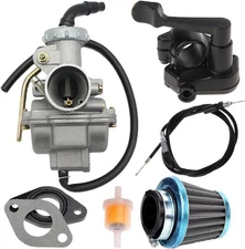 PZ20 Carburetor and Thumb Throttle Cable Accelerator Handle Assembly... 