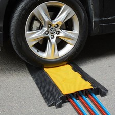 YesSources Cable Ramp Protector 3 Channel Hose Cover Speed Bump for Road