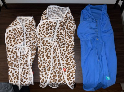 Fisher Price Swaddle Blanket, 1 Small 0-3 Months & 2 Large (4-9 Mo) 14-22 Pounds