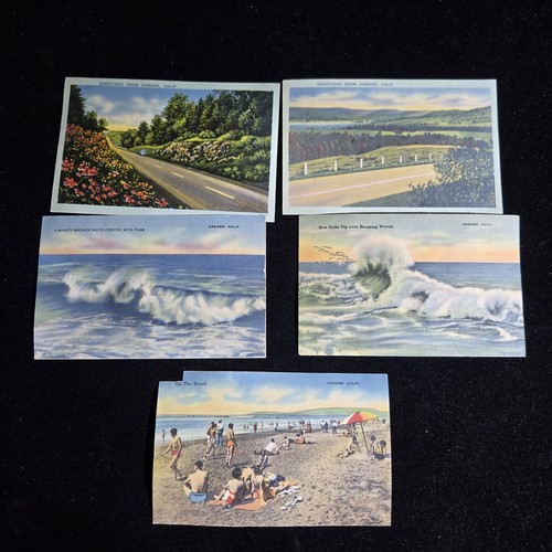 Vintage Postcards Oxnard California 1940s Beach