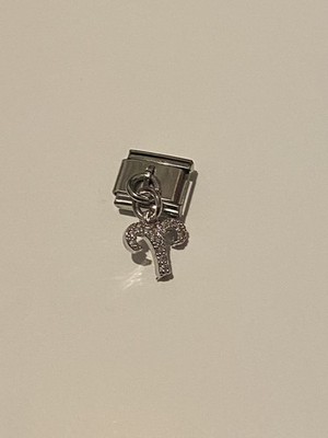 Neu Sternzeichen CZ Widder Hänger Silber Charm passt allen 9mm klassisches italienisches Armband