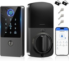 Smart Door Lock Deadbolt Keyless Entry Fingerprint Keypad App Control