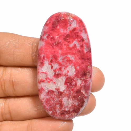 120.00 Cts Genuine Thulite Loose Gemstone Oval Druzy 54X27X8 mm - Picture 2 of 6