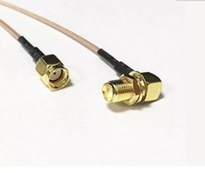 6 inch RG316 RP SMA male to SMA female bulkhead right angle pigtail cable USA