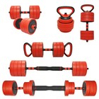 25kg Cast Iron All-in-One Multi-function Barbell Dumbbell Kettlebell Weight Set