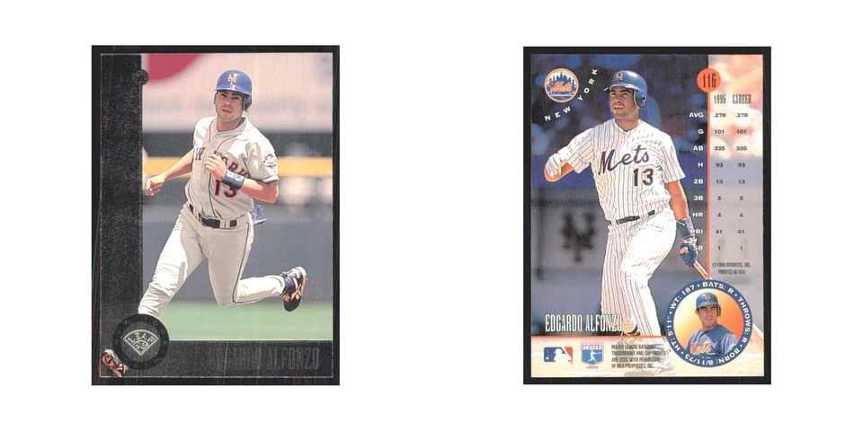 1996 Leaf Edgardo Alfonzo Mets #116 - Image 3 of 3