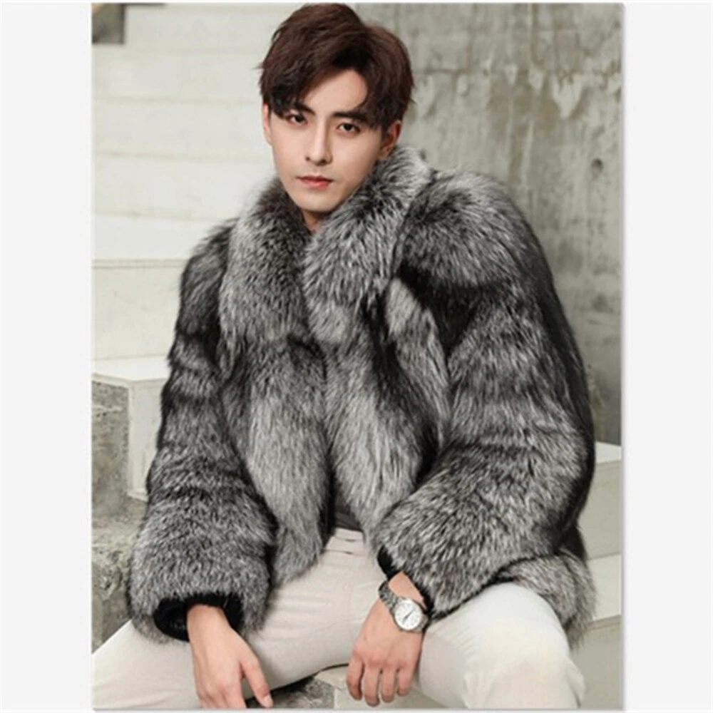 Fox Fur Winter Coat for Men