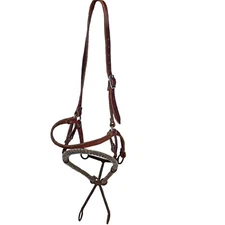 Vintage Unmarked Handmade Headstall Fast Stop Training Rope Nose Bosal Hackamore