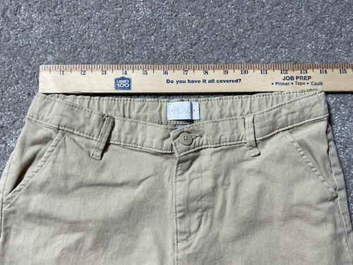 Place Pants Girls 14 Plus Size Chino Adjustable Waist Flat Front Lot of 2 Beige - Picture 5 of 8