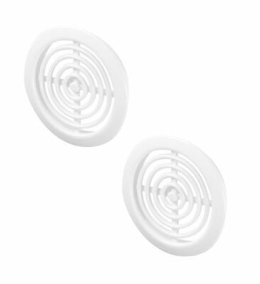 2 Stück runde Lüftungsgitter 45 mm / Kreiskanalabdeckungen / Türuntersichtsstopfen