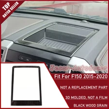 Black Wood Center Console Dash Storage Box Trim Frame Decor For Ford F150 15-20