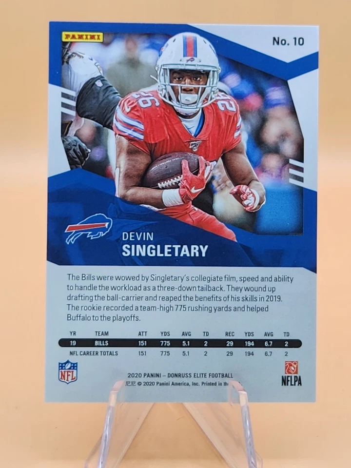2020 Panini Donruss Elite - Red #10 Devin Singletary /399 - Image 2 of 2