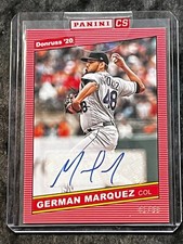 2020 Panini Donruss RED BORDER AUTO German Marquez 41/99