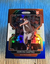 2022 Panini Prizm Red White Blue Prizm #34 Kervin Castro RC Giants