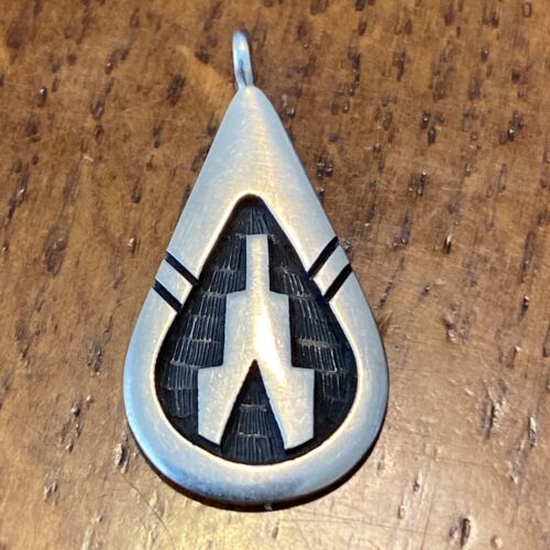 Vintage Patrick Tewawina Hopi Pendant Sterling Si… - image 1