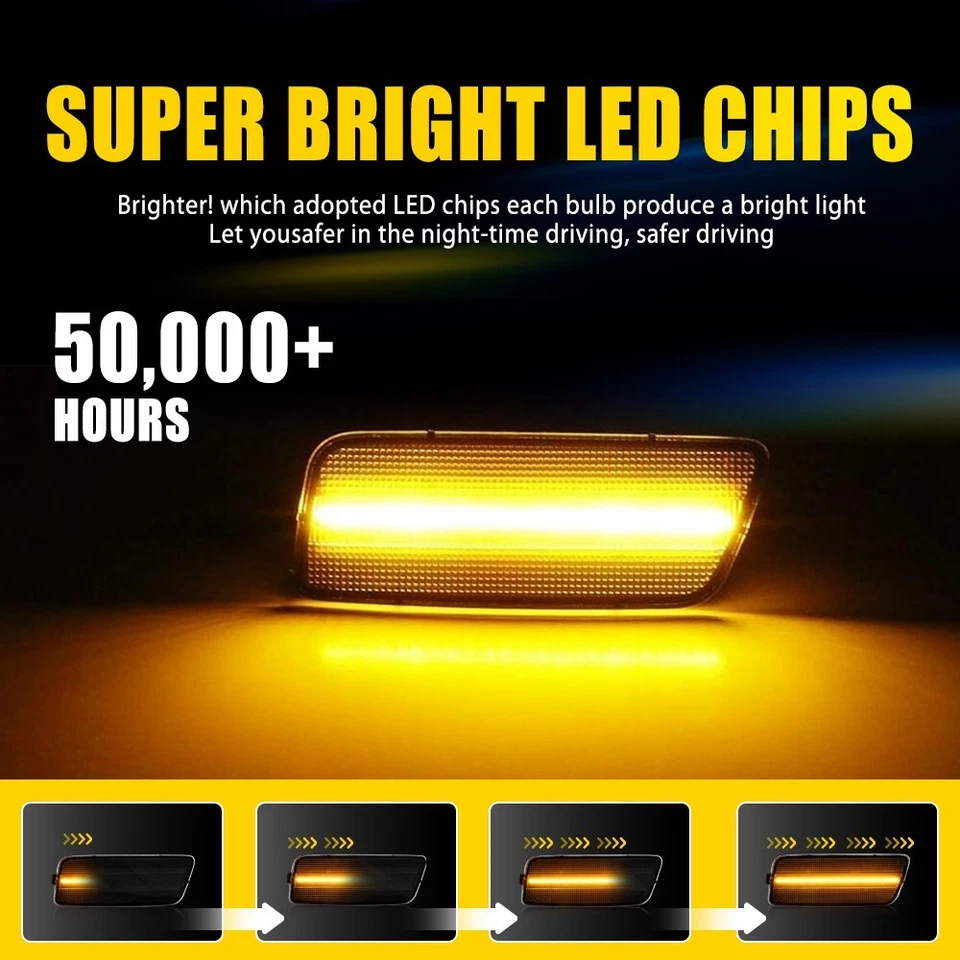 2-20X Para VW MK6 Golf GTI 2010-2014 Ámbar Secuencial LED Marcador Lateral Luz Humo Foto 2 de 4