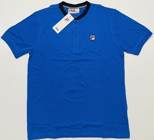 FILA Men's Volley Baseball Collar Polo Shirt Short Sleeve Cotton Jersey XS-4XL - Picture 14 of 37