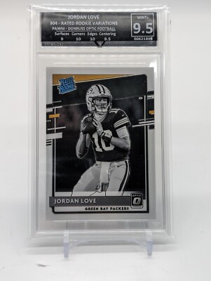 2020 Jordan Love Panini Optic Rated Rookies Variation RC #304