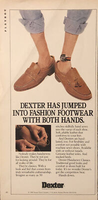 1980 Dexter Shoes Handsewn Classics Jump Into Fashion Footwear VTG 80s  PRINT AD
