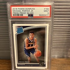 Michael Porter Jr. 2018-19 Donruss Rated Rookies Press Proof Silver RC #182 /349