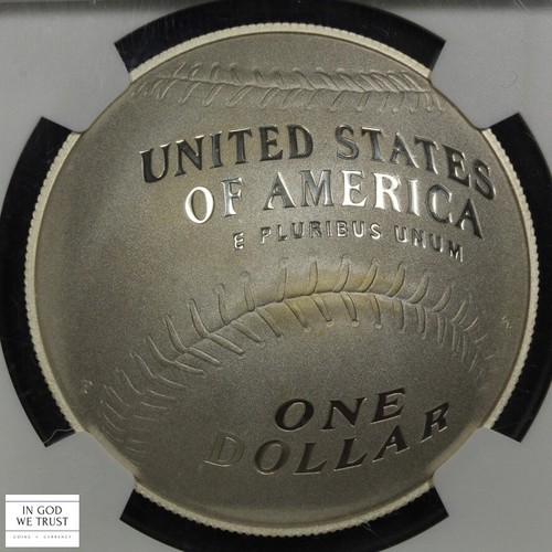 2014 P Proof Class '36 Wagner Baseball Hall of Fame Silver Dollar NGC PF 70 UC - Picture 4 of 5