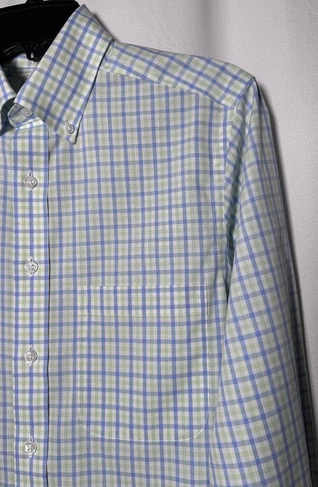 Roundtree Yorke Gold Label Men Shirt 14 1/2 32 Slim Button Non Iron Long Sleeve - Image 4 of 4