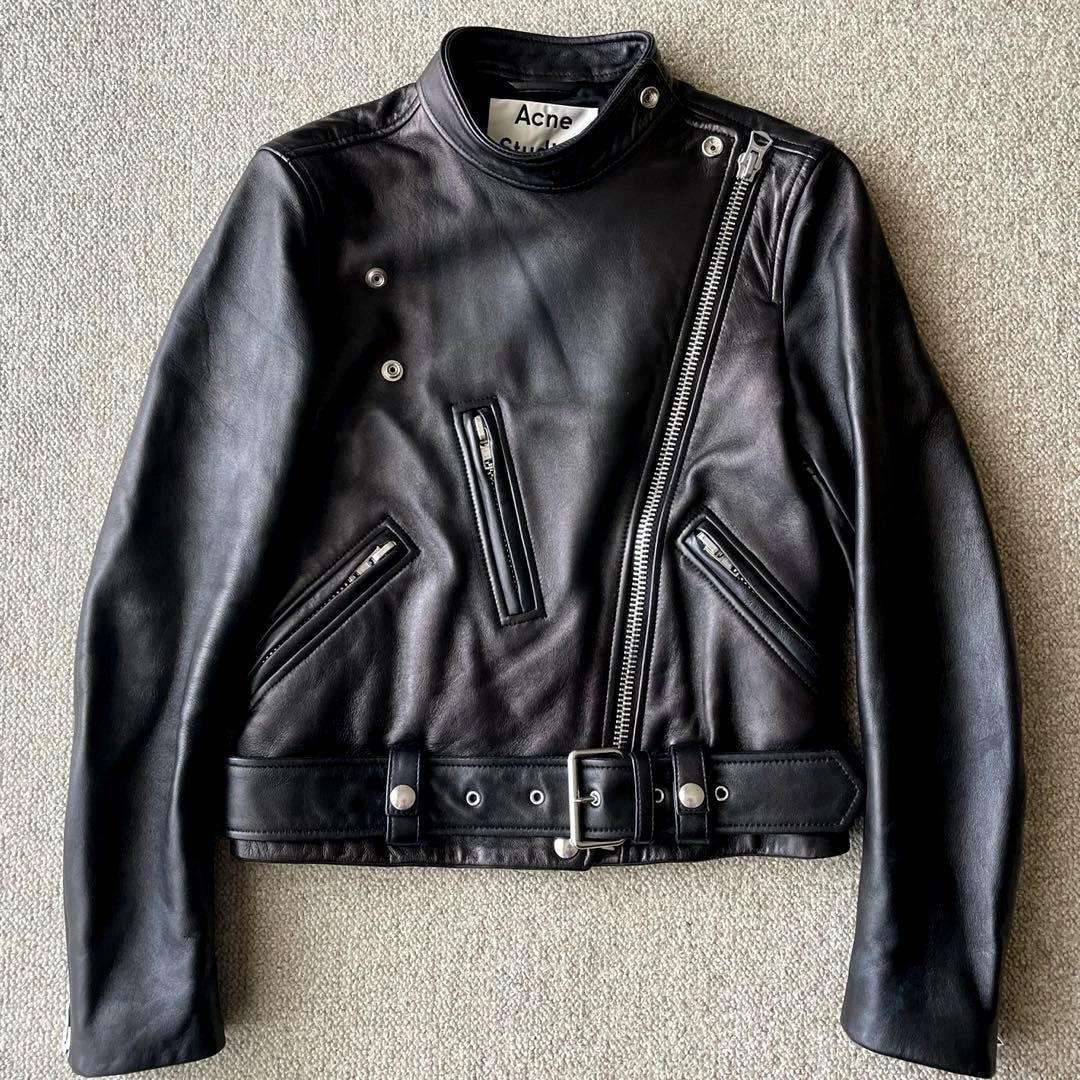 Giacca da donna ACNE STUDIOS Pelle Rider taglia 32 nera USATA