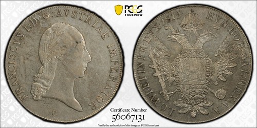 1815-C Austria Thaler, Ferdinand I - About Uncirculated, PCGS AU 53 - Picture 3 of 3