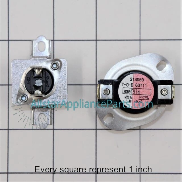 Whirlpool Dryer Thermal Fuse 279973 - Image 2 of 4