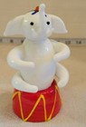 Art Glass Lampwork Circus Elephant on Drum Figurine Applied Detail — photo 7