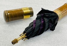 Vintage Secret Parasol Umbrella Inside Handle Gold Tone Accents Needs New Canopy
