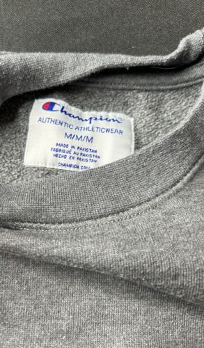 Champion Authentic Athleticwear grau/schwarz Rundhalsausschnitt Sweatshirt Herren Größe Medium - Bild 3 von 5