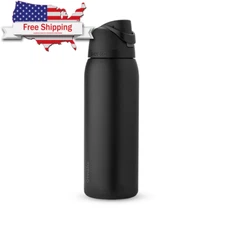 Owala FreeSip Stainless Steel Insulated Water Bottle, 40oz, Very Dark.