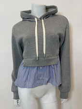 VERONICA BEARD Hockley Drawstring Sweatshirt in H Grey Size XS