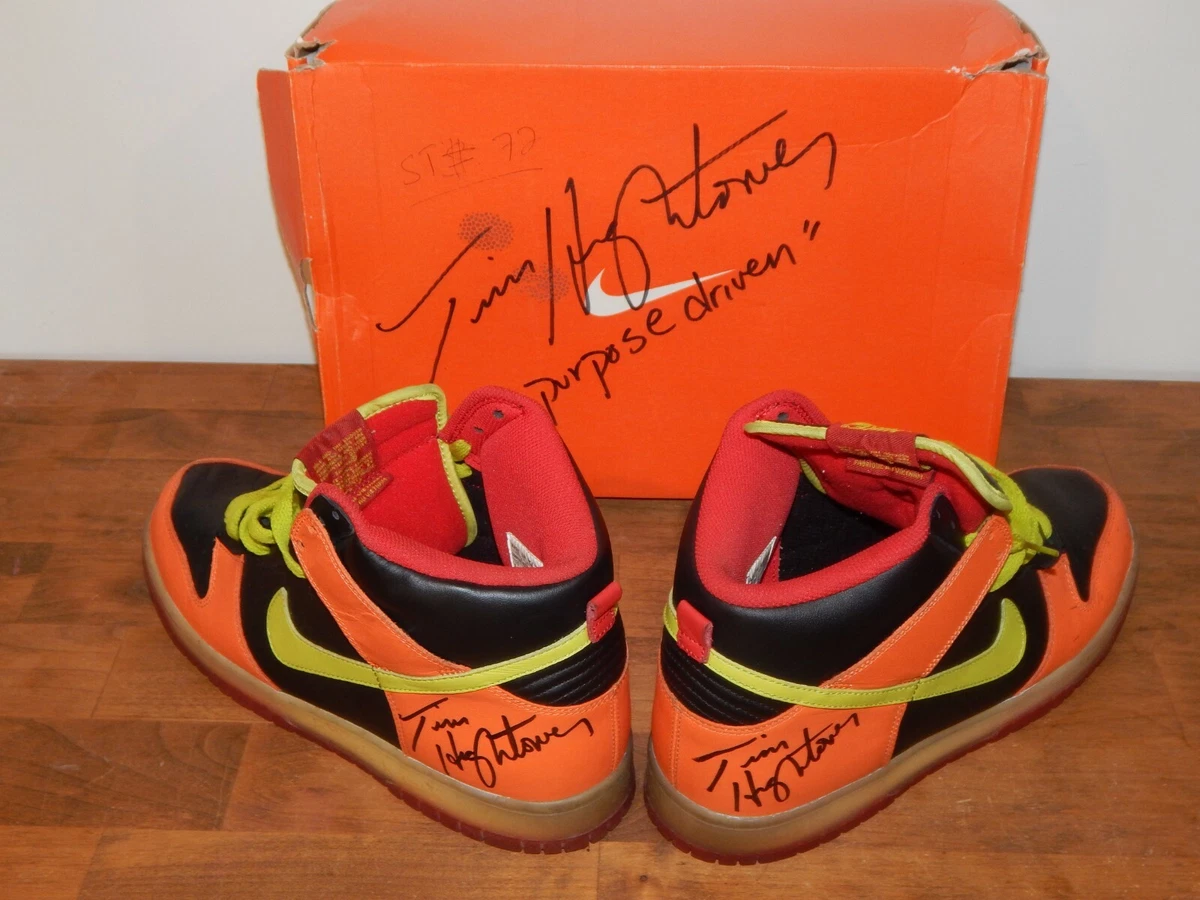 Tim Hightower Worn NFL Nike Dunk High Shoes Washington Commanders SIGNED